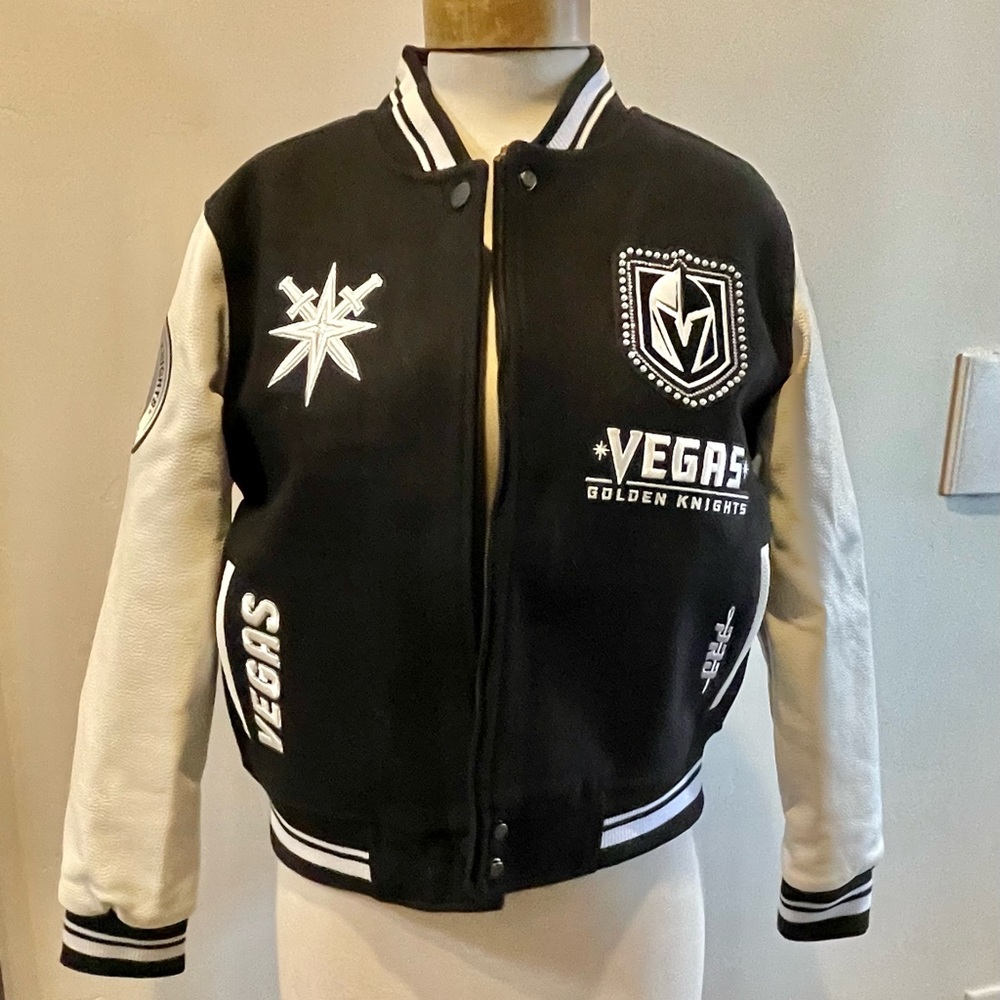 NWT Vegas Golden Knights Varsity Rhinestone Jacket Wm S - Picture 8 of 14